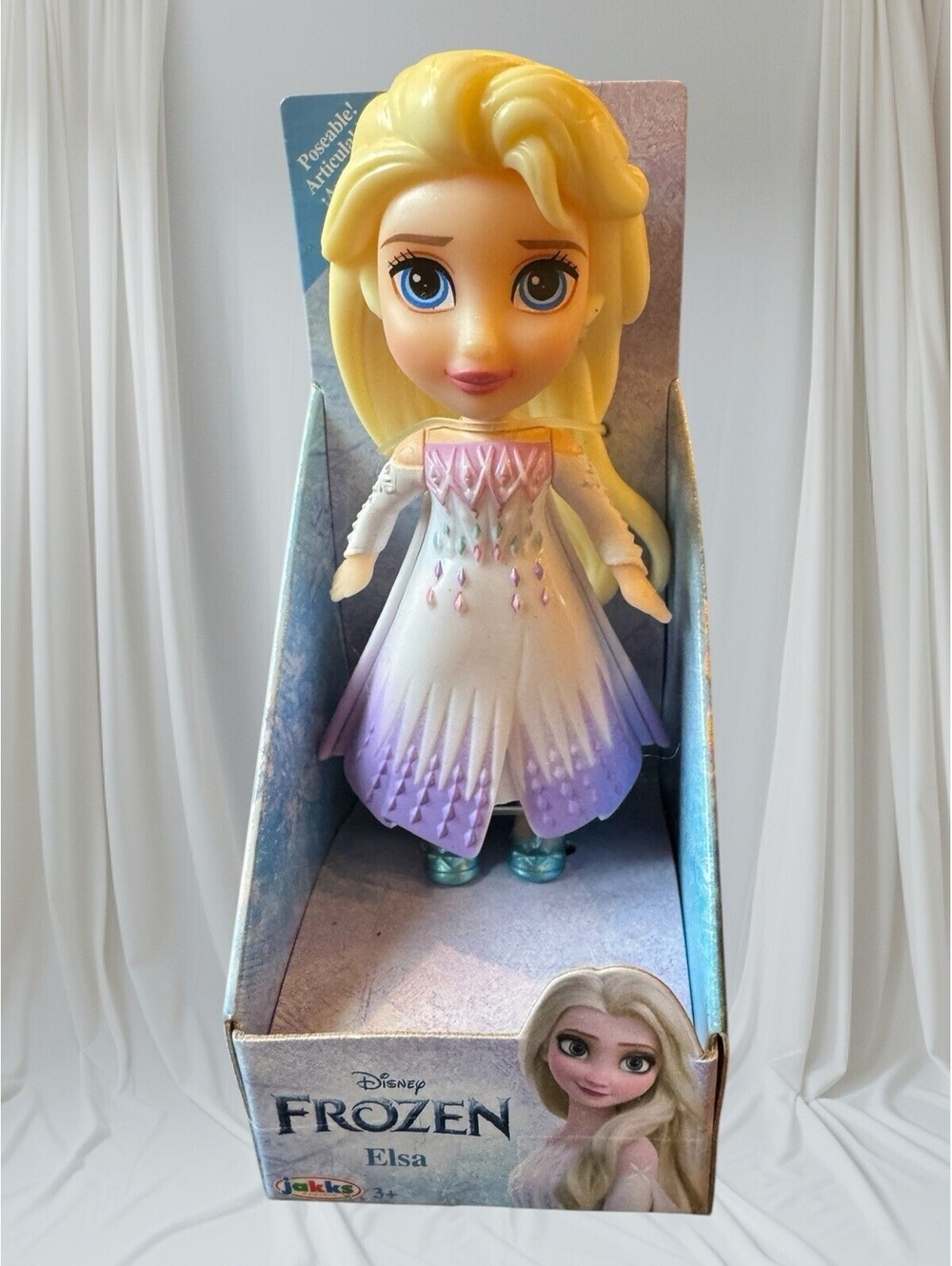 Disney Princess Poseable Mini Doll Toddler Miniature 3.5" Figure ~ Elsa